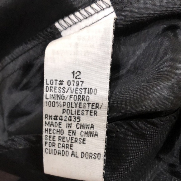 Vintage Dawn Joy Midi Dress Size Medium 10 Black Jeweled Asymmetrical Hem - Picture 7 of 9